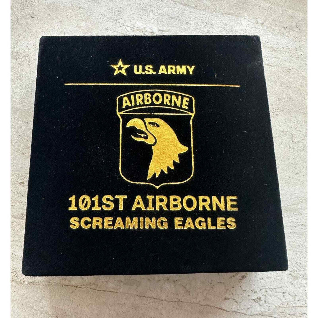 US ARMY 101ST AIRBORNE SCREAMING EAGLES Fort Campbell KY Challenge Coin w Box