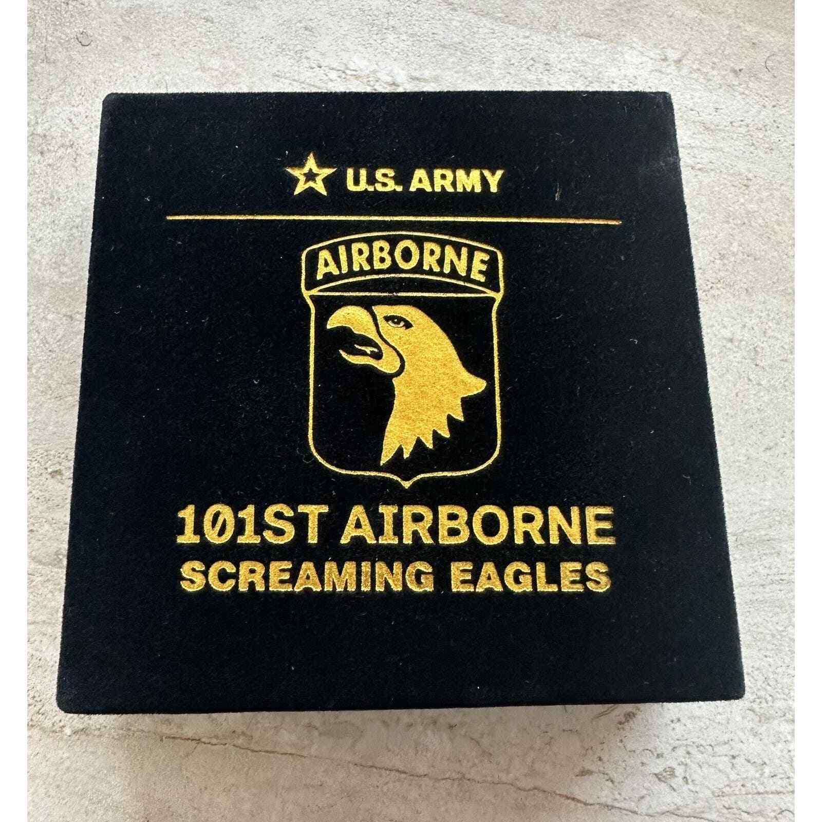 US ARMY 101ST AIRBORNE SCREAMING EAGLES Fort Campbell KY Challenge Coin w Box