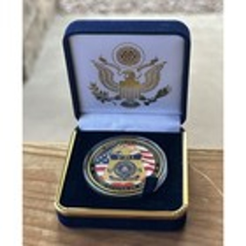 Department of Energy (DOE) Challenge Coin With Blue Velvet Case. Fast Shipping!