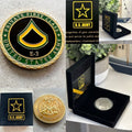 Us Army Private First Class E-3 Challenge Coin With Special Army Velvet Case