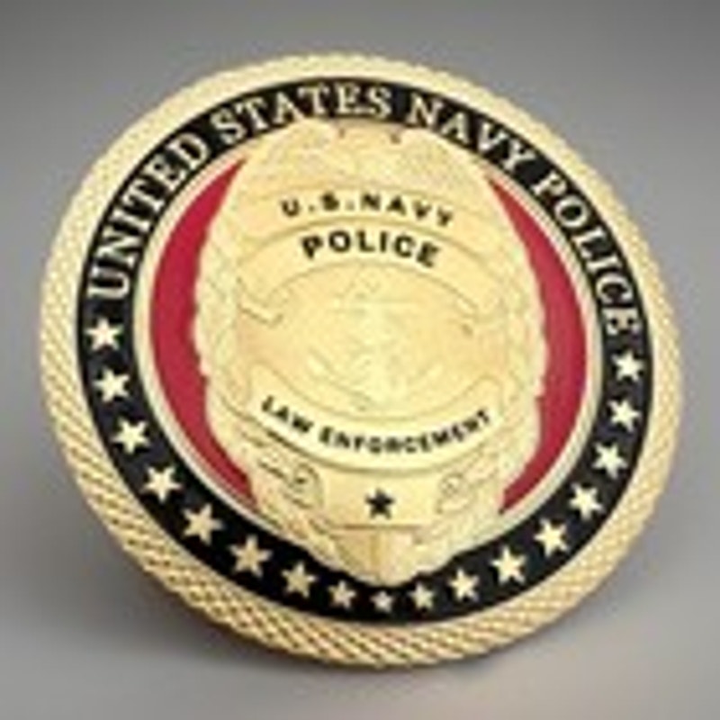 Navy Police MP Law Enforcement Challenge Coin USN US Navy Retirement Award