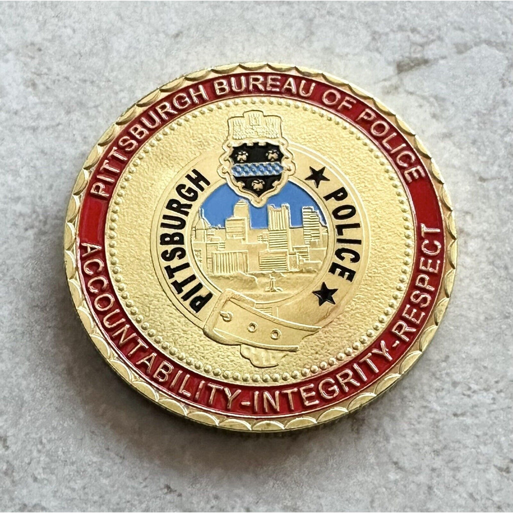 CITY OF PITTSBURGH POLICE DEPT Challenge Coin Come With Special Velvet Case