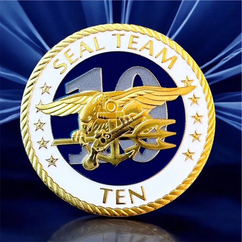 U.S. Navy Seal Team 10 Challenge Coin ·FAST SHIPPING· ·NEW· w/ Achievement Award