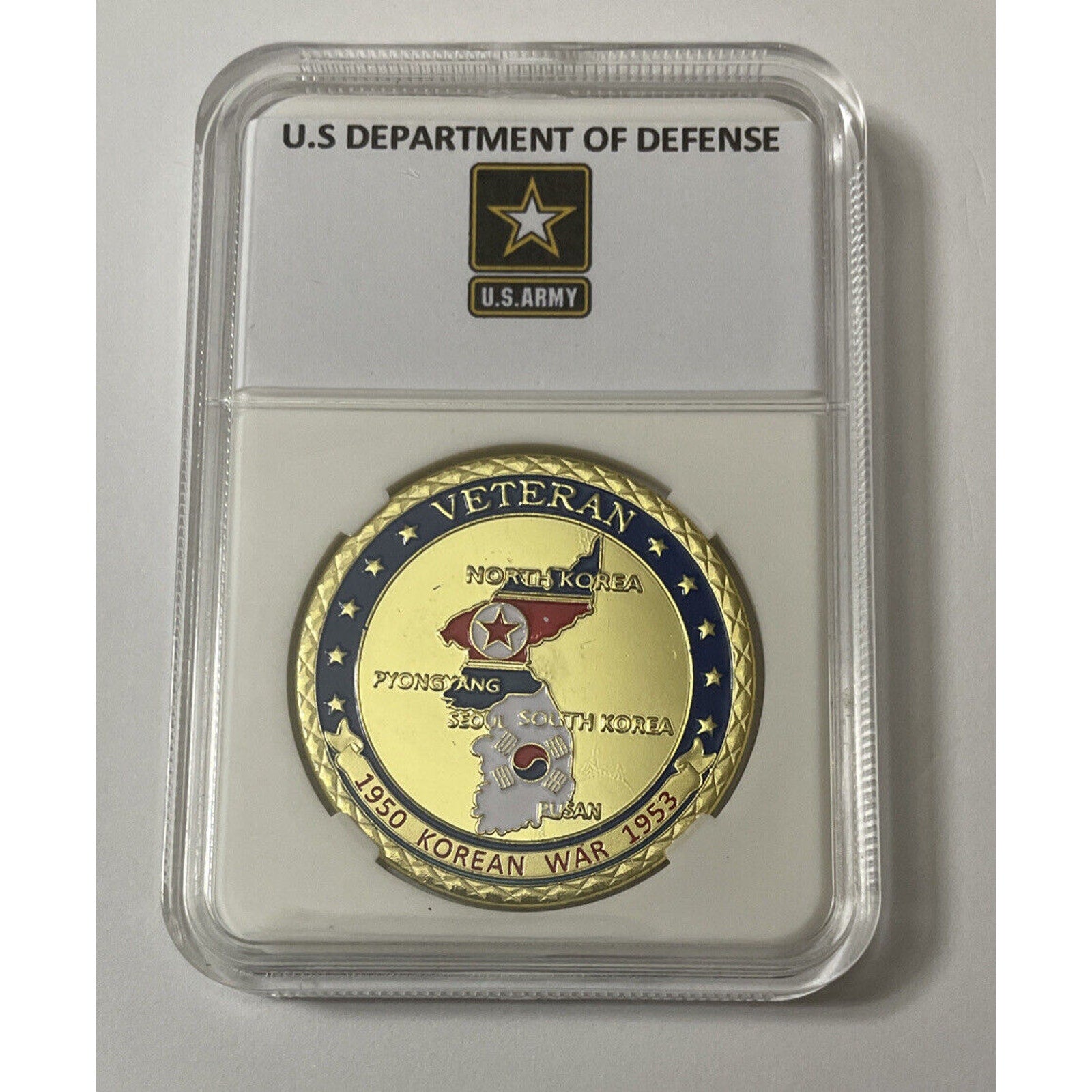 Korean War Veteran Military Army Challenge Coin