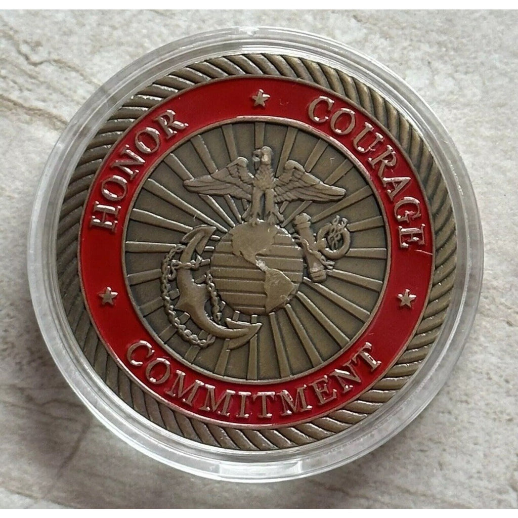 Veterans USMC Semper Fidelis US Marine Corps USMC Coin W/Retirement Award