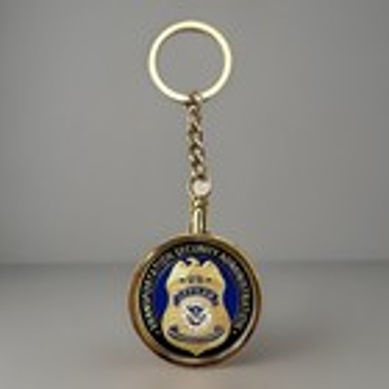TRANSPORTATION SECURITY ADMINISTRATION (TSA) CHALLENGE COIN KEYCHAIN