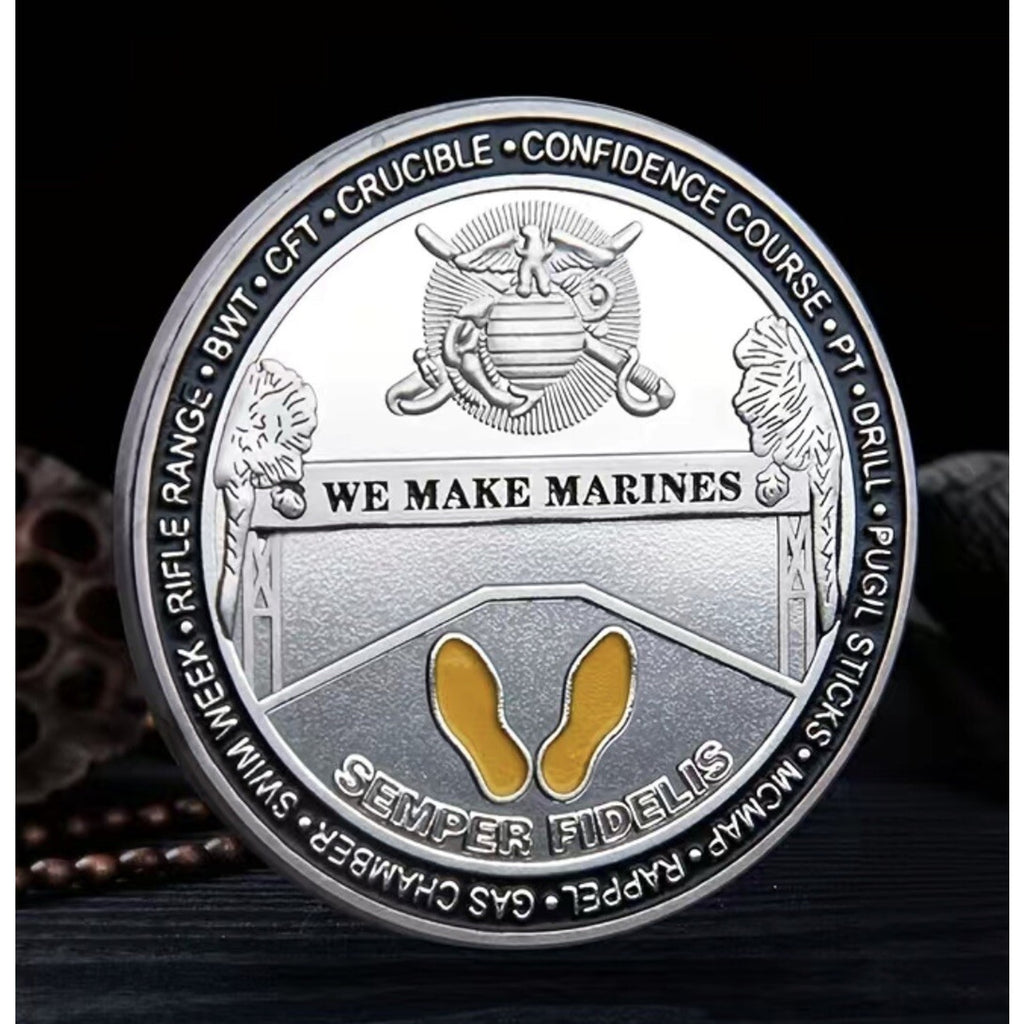 USMC Marine Corps Recruit Depot Parris Island Official LIC w/ Achievement Award