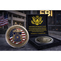 FBI Federal Bureau Of Investigation US Challenge Coin w/ Retirement Award