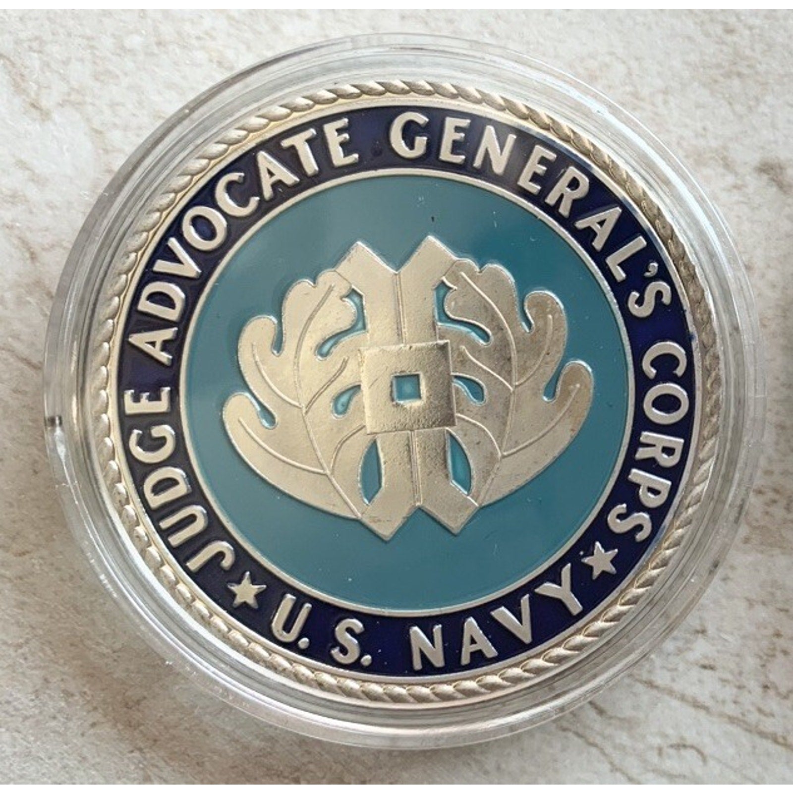 US NAVY JUDGE ADVOCATE GENERAL'S CORPS with velvet case w/ Retirement Award