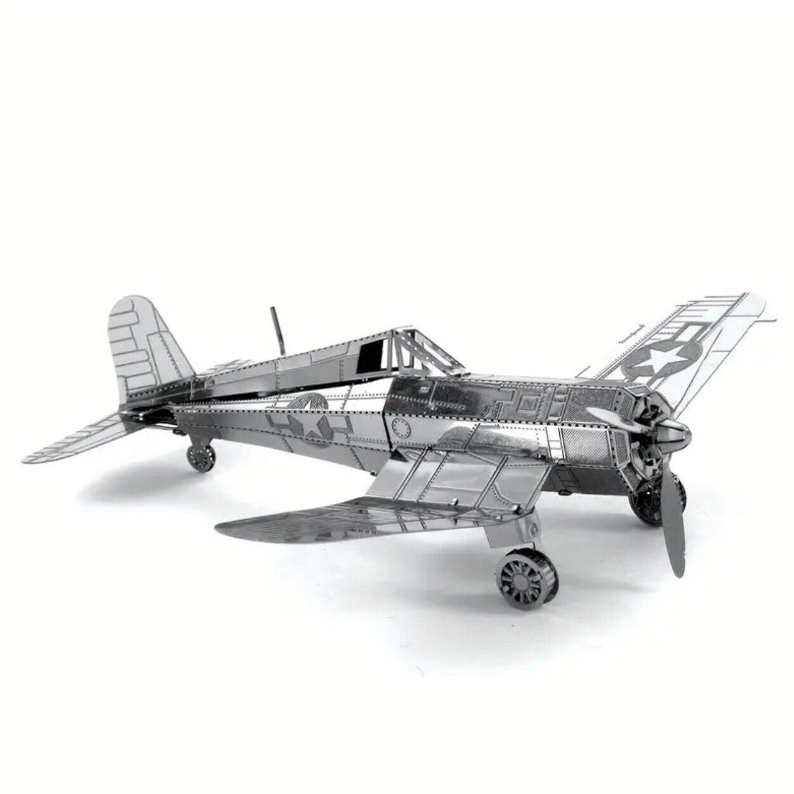 Metal Earth F4U Corsair US Fighter Plane 3D DIY Model Building Kit Aircraft