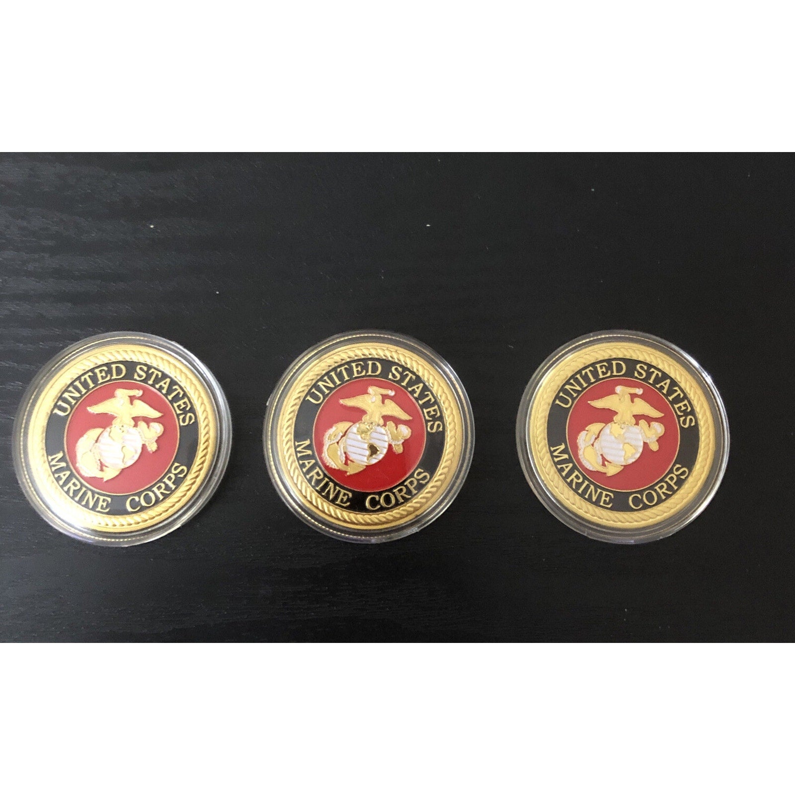3 PCs USMC RANK Lance Corporal Sergeant SSG challenge Coin Marines US