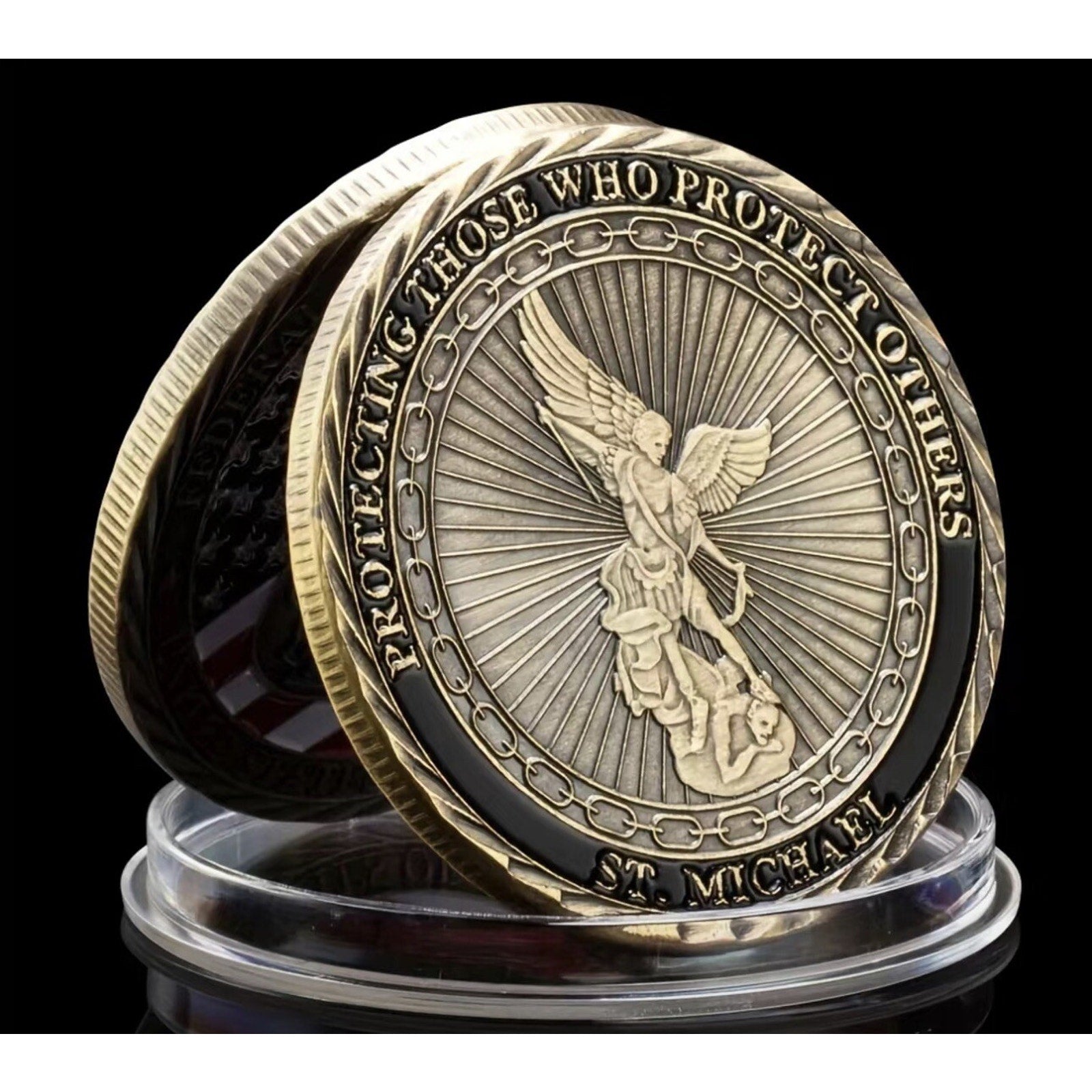 FBI Federal Bureau Of Investigation US Challenge Coin w/ Retirement Award