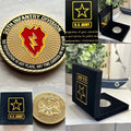 25th Infantry Division Challenge Coin W Presented Certificate Velvet Case
