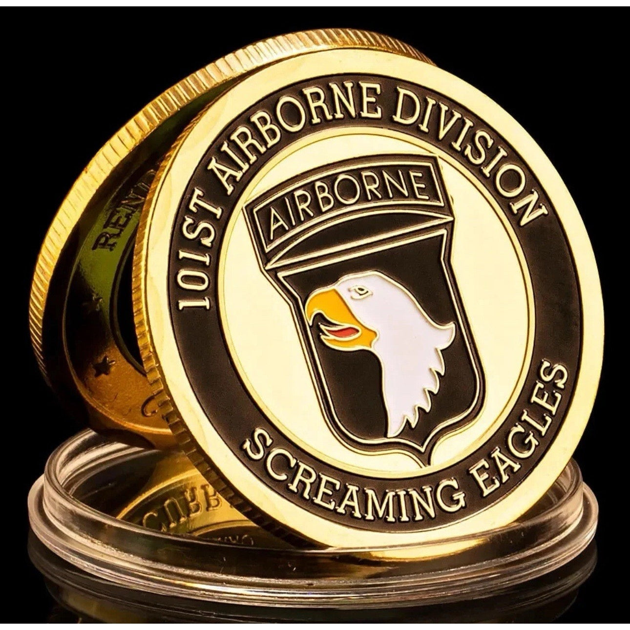 101st Airborne Division Screaming Eagles Military Veteran Challenge Coin W/ Case