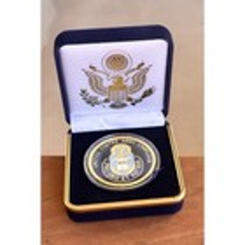 Department of Energy (DOE) Challenge Coin With Blue Velvet Case. Fast Shipping!