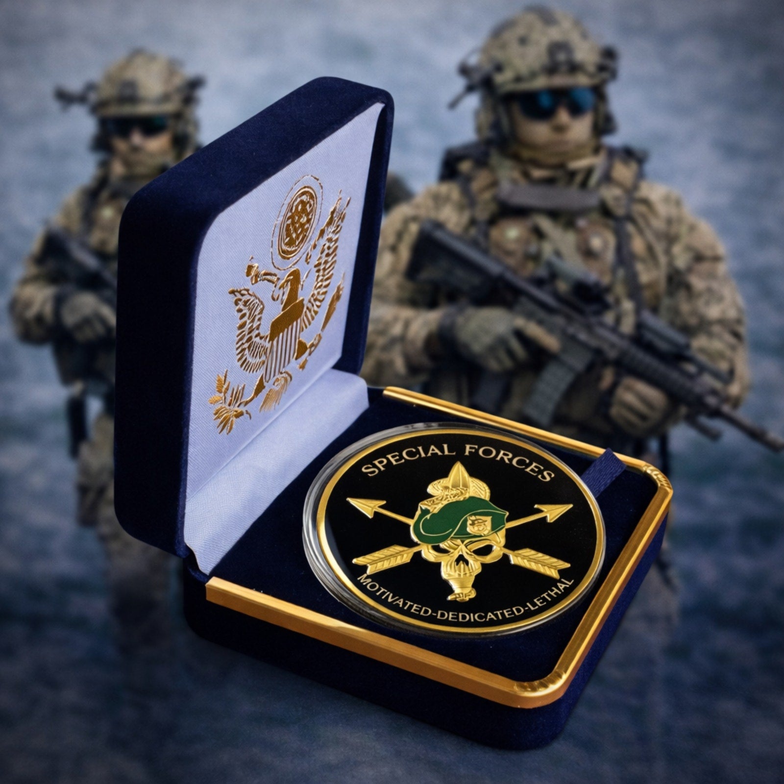 U.S. Army Special Forces Challenge Coin ·FAST SHIPPING· ·NEW· with case