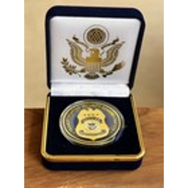 Department of Energy (DOE) Challenge Coin With Blue Velvet Case. Fast Shipping!