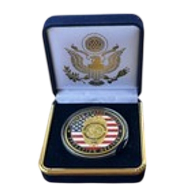Department of Energy (DOE) Challenge Coin With Blue Velvet Case. Fast Shipping!