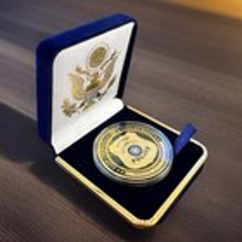 Department of Energy (DOE) Challenge Coin With Blue Velvet Case. Fast Shipping!