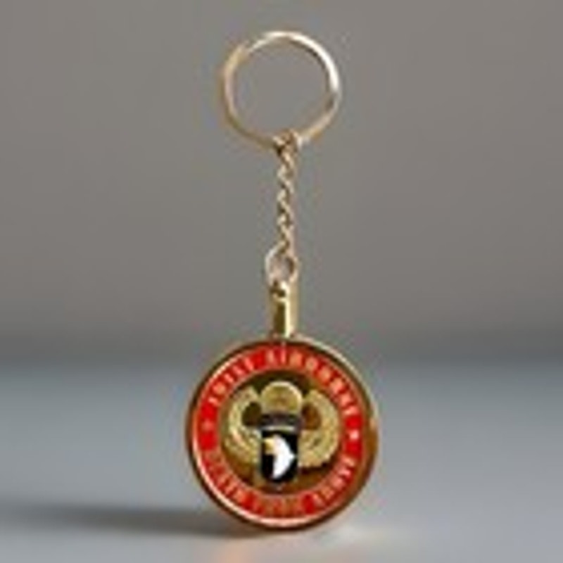 US ARMY 101st Airborne Death From Above From The USA Challenge Coin Keychain