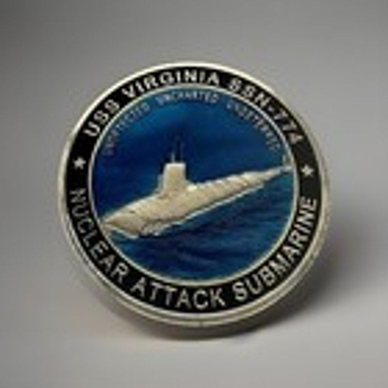 USN USS VIRGINIA SSN 774 NUCLEAR SUBMARINE Challenge Coin Keychain Uncharted!