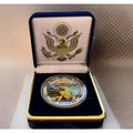 ALASKA State Seal Challenge Coin Colorized USA NEW! Come With Blue Velvet Case