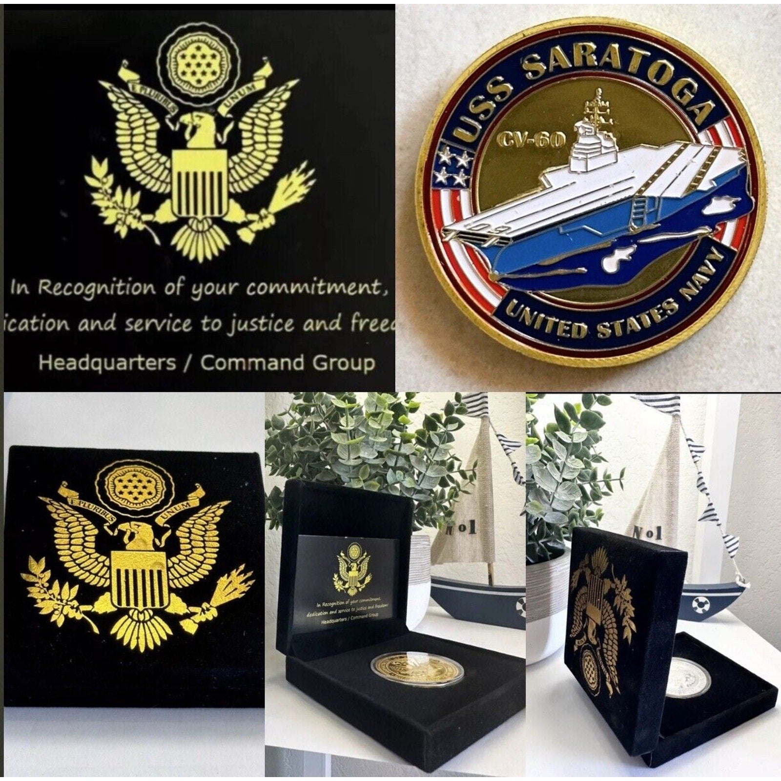 US NAVY - USS SARATOGA - CV-60 - Challenge Coin-USN
