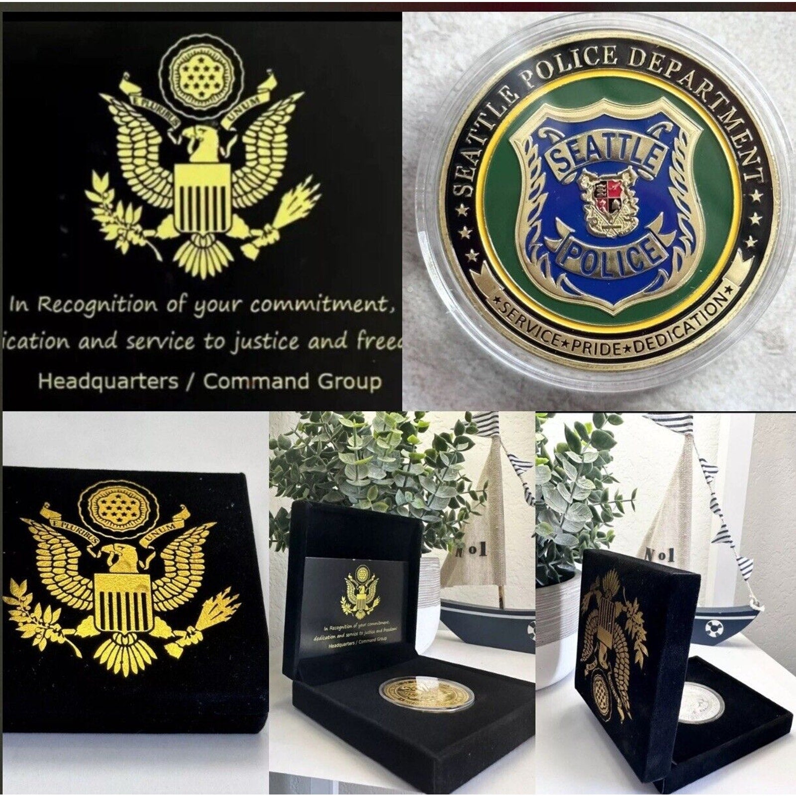 CITY OF SEATTLE, WA. Police Office Dept. Challenge Coin