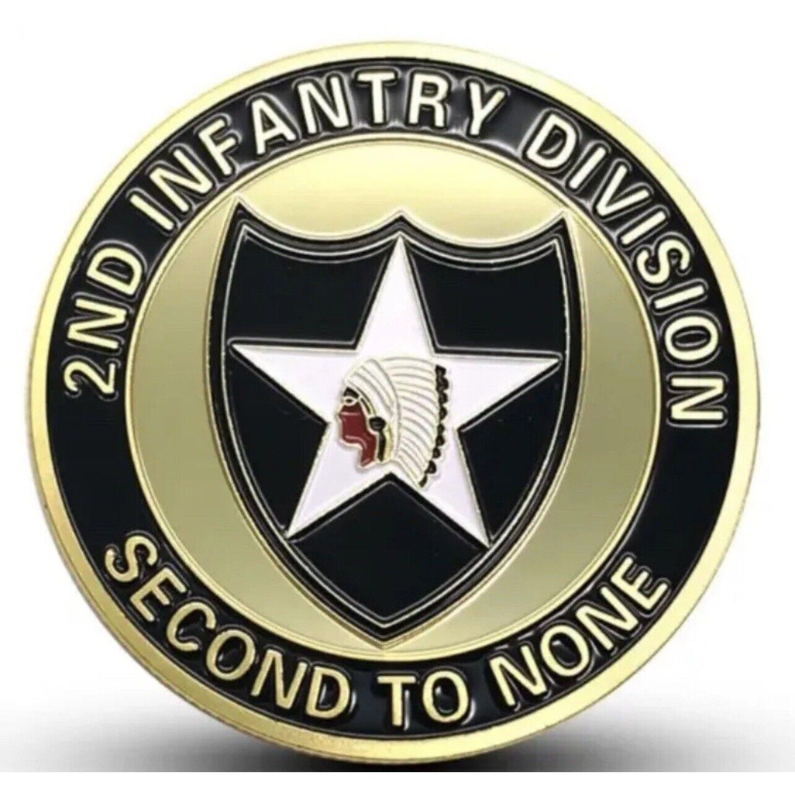 2pcs Army Rank Captain O-3 And 2nd Infantry Division CHALLENGE COIN