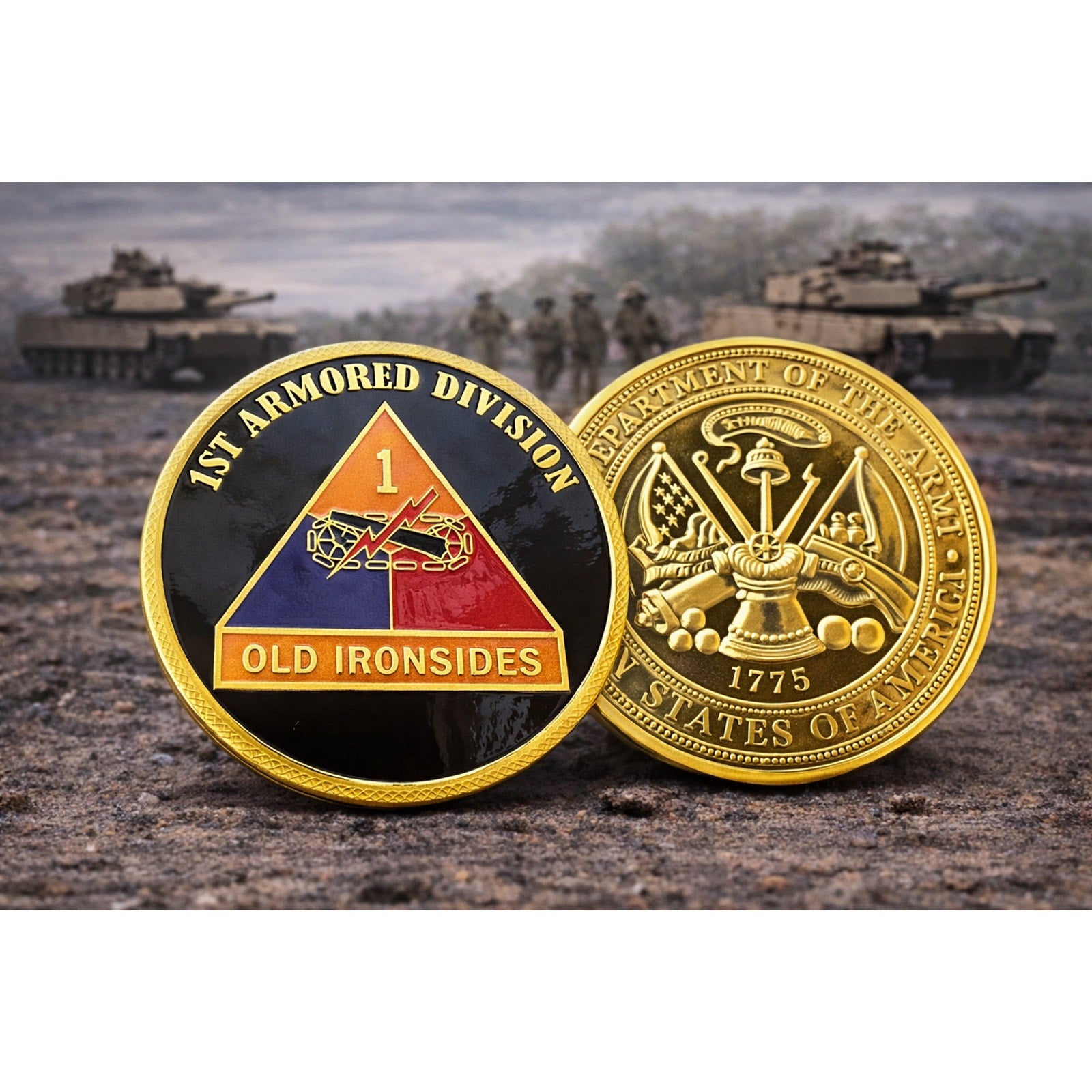 U.S. Army 1st Armored Division Challenge Coin ·FAST SHIPPING· ·NEW·