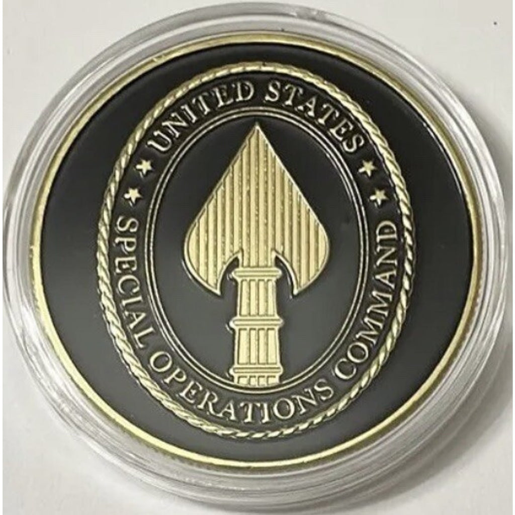 UNITED STATES SPECIAL OPERATIONS COMMAND Challenge Coin USA w/ Retirement Award