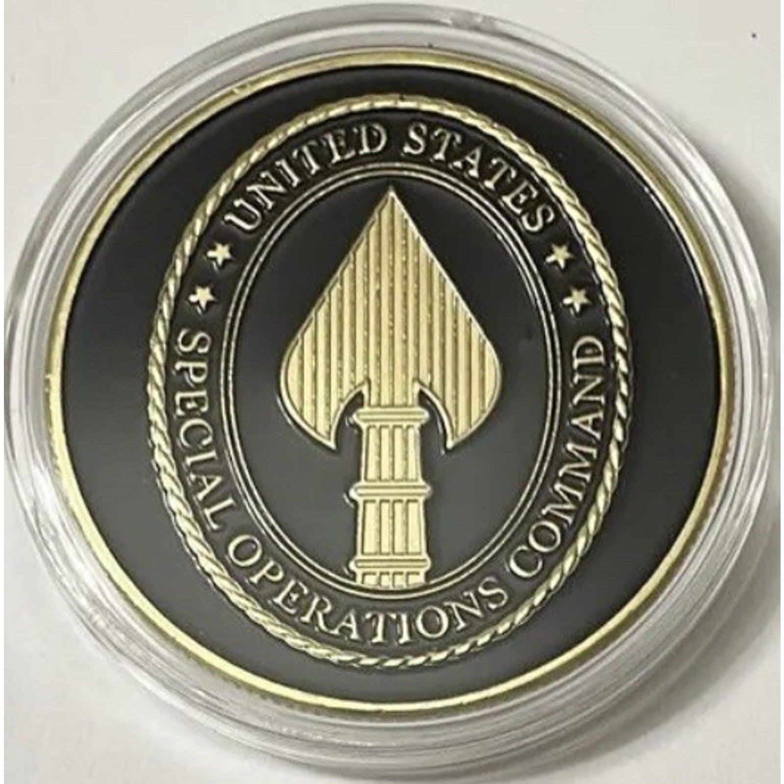 UNITED STATES SPECIAL OPERATIONS COMMAND Challenge Coin USA w/ Retirement Award