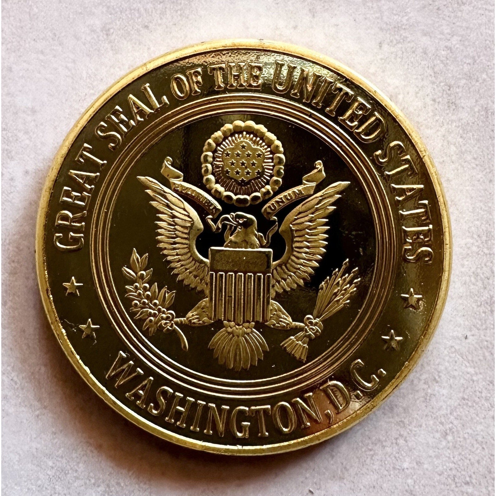 PURPLE HEART RECIPIENT Challenge Coin USA w/ Retirement Award