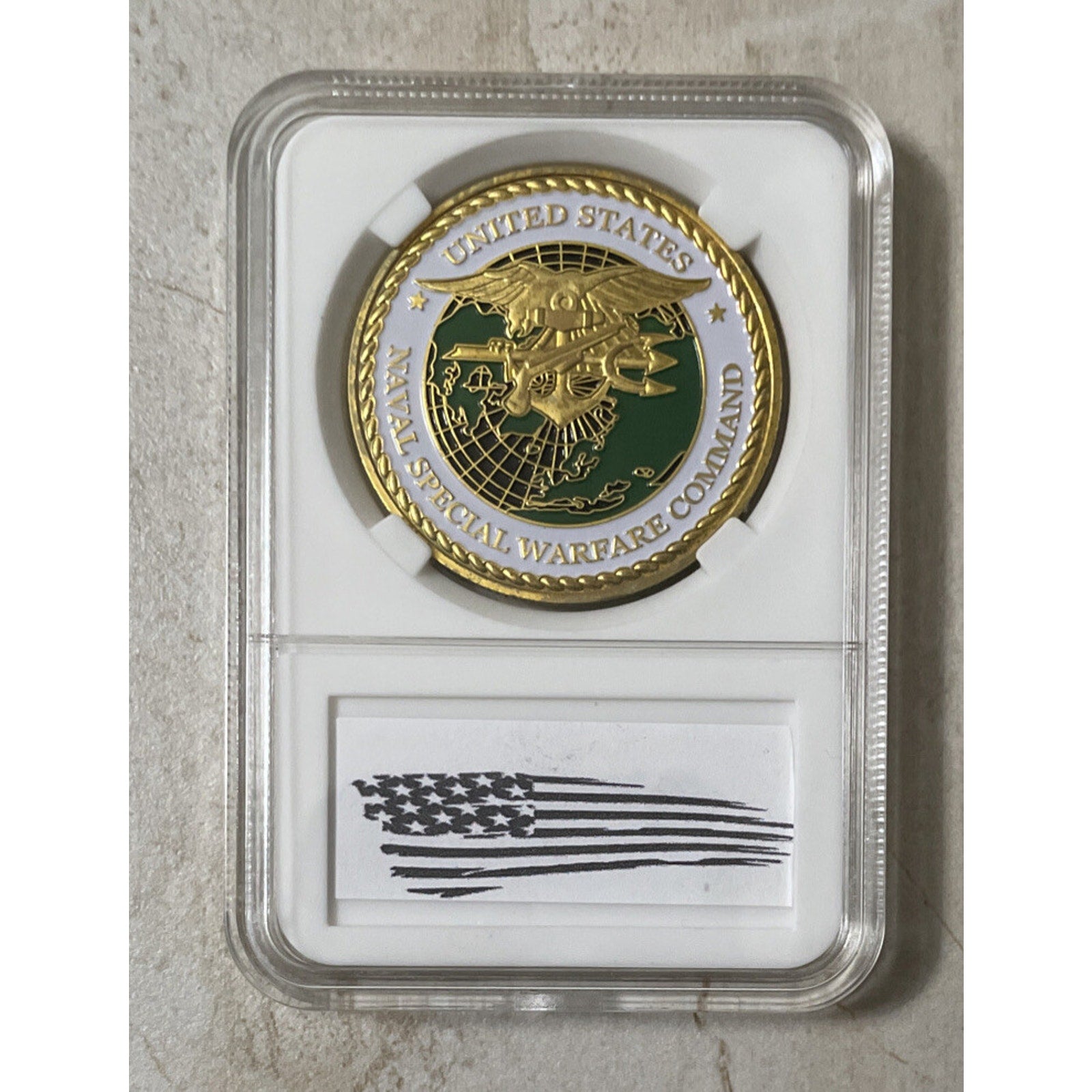 US Naval Special Warfare Command WARCOM /Military Navy Seals Challenge Coin SOC