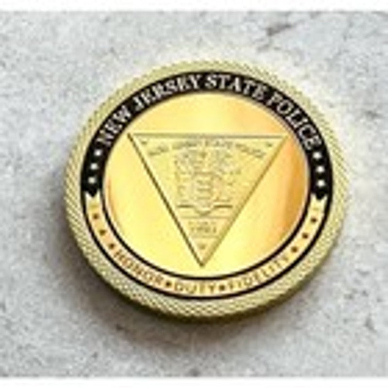 NEW JERSEY STATE POLICE TROOPER ST MICHAEL Challenge Coin 40mm With Velvet Case