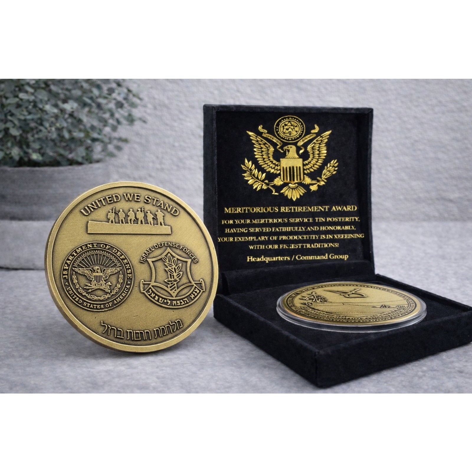 ISRAELI Army Joint Operation USS Gerald R. Ford Gaza War w/ Retirement Award
