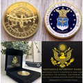 U S AIR FORCE B-52 STRATOFORTRESS Challenge Coin With Retirement Award