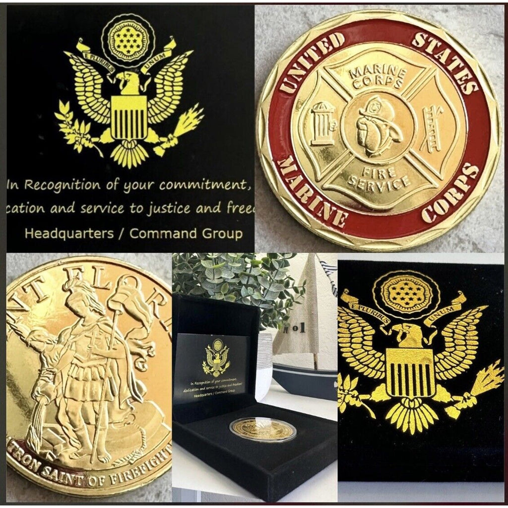 US MARINE CORPS FIRE SERVICE Challenge Coin USA