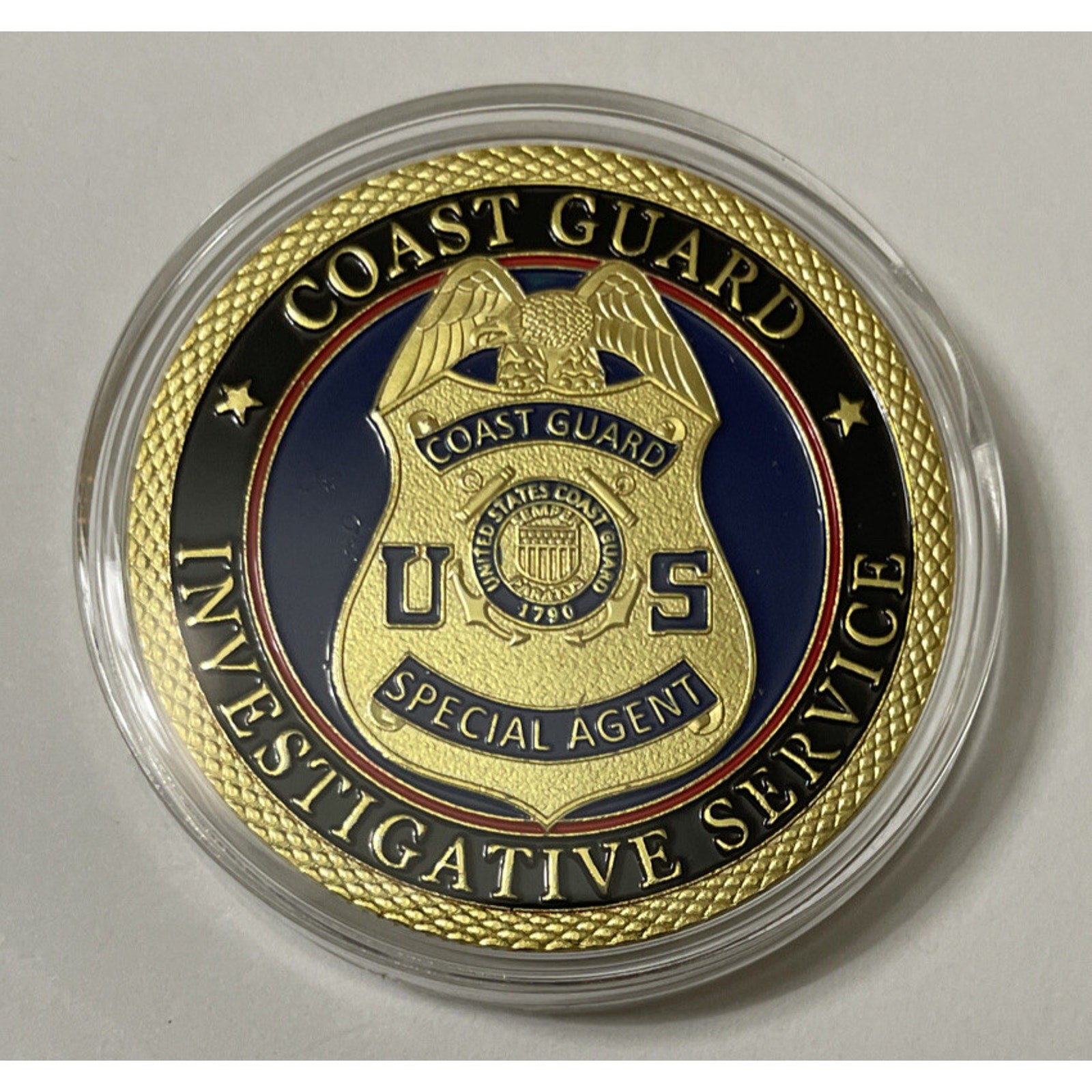 LOT Of 3 X. CGIS COAST GUARD INVESTIGATIVE SERVICE SPECIAL AGENT GOLD
