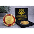 US MARINE CORPS FIRE SERVICE Challenge Coin USA w/ Retirement Award