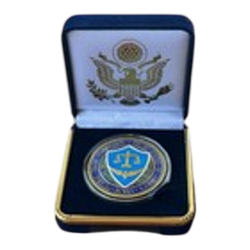 Department of Energy (DOE) Challenge Coin With Blue Velvet Case. Fast Shipping!