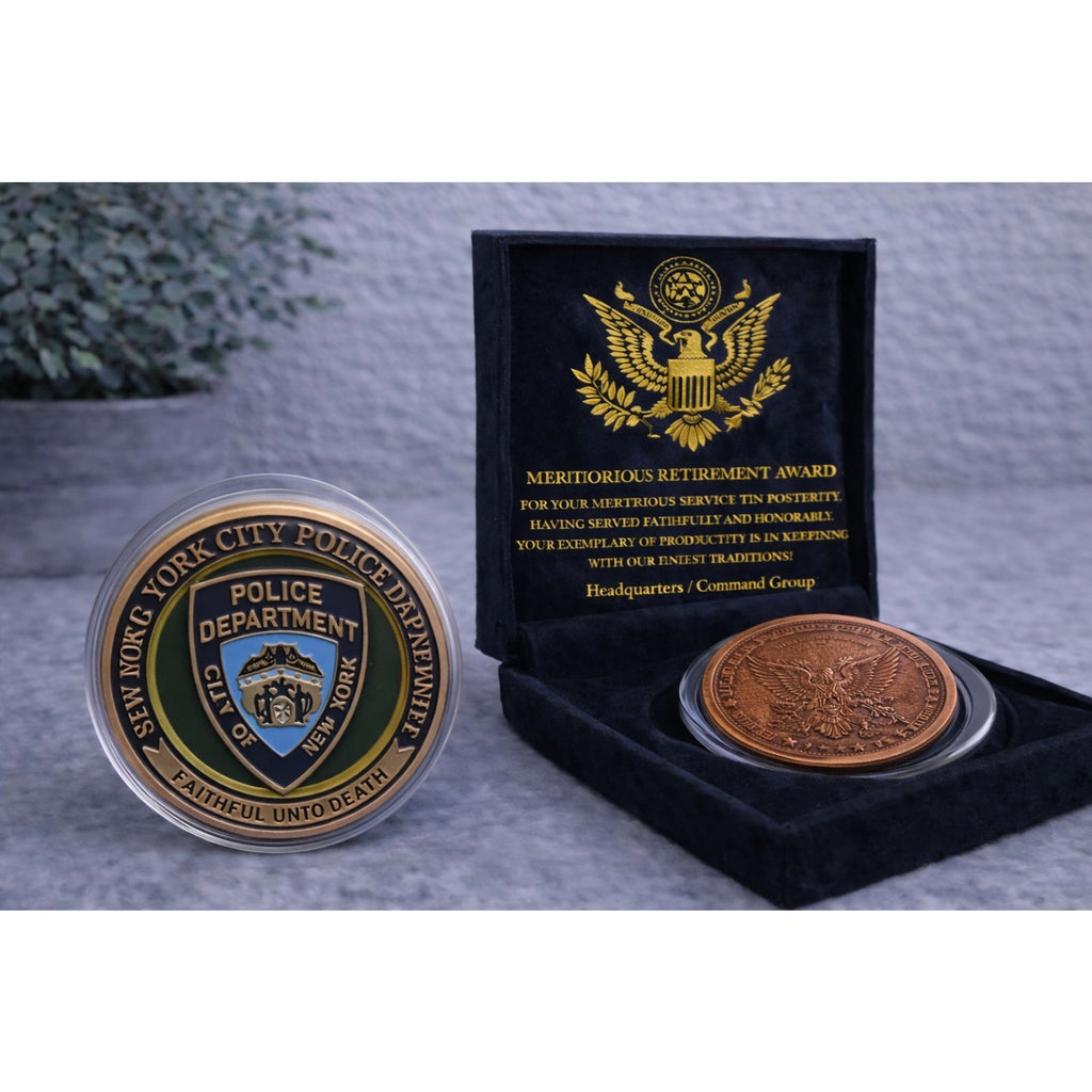 Amazing RARE City Of New York Police Department Limited Mint w/ Retirement Award
