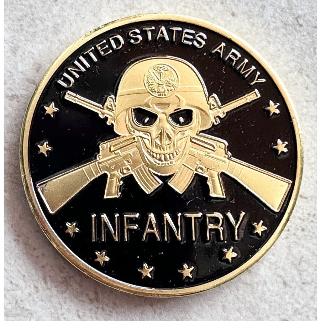 US ARMY INFANTRY Challenge Coin With Beautiful Velvet Case