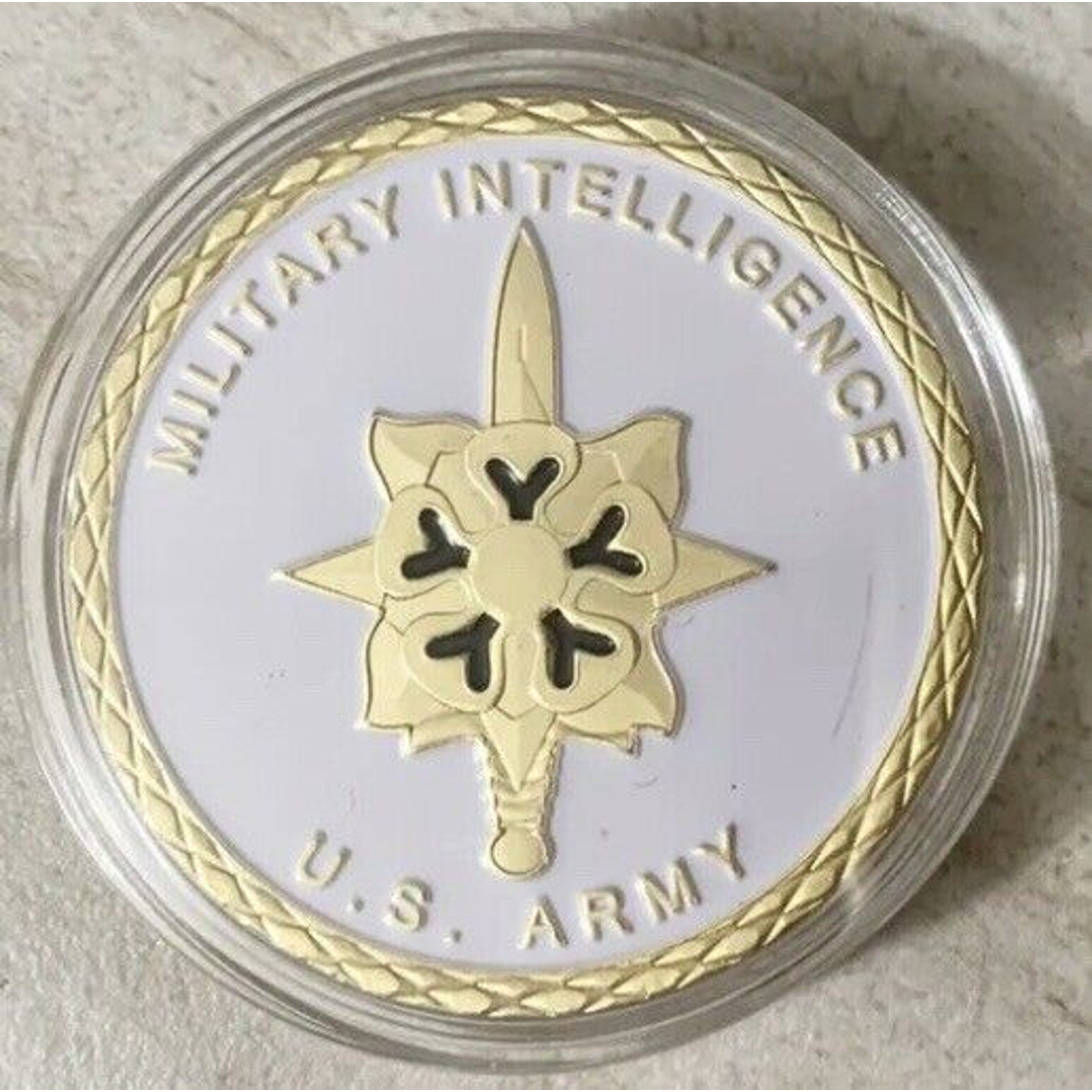 MI MILITARY INTELLIGENCE Challenge Coin Intell Special Agent USA Army