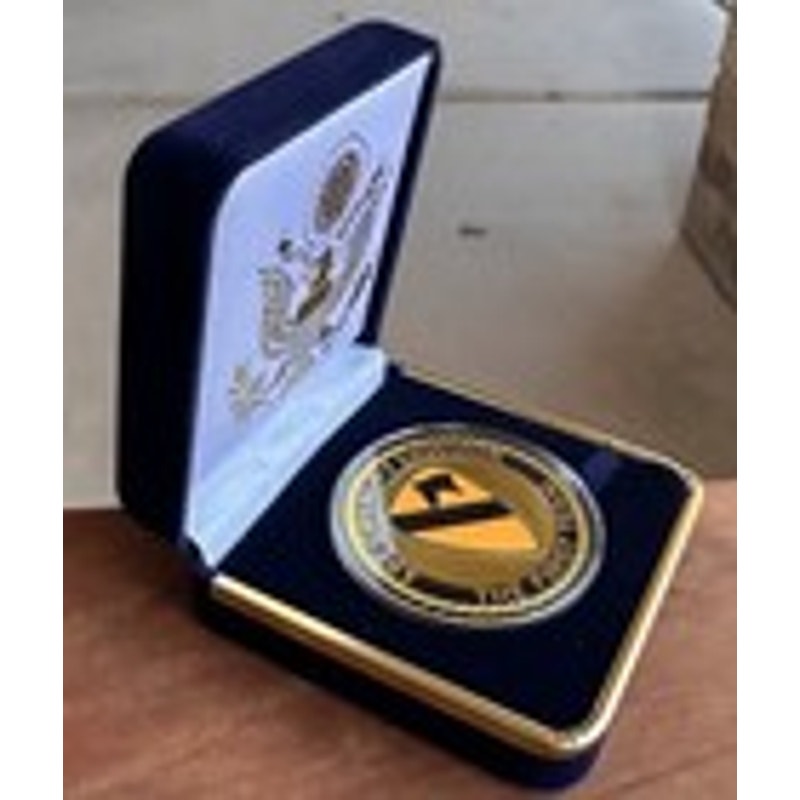 Department of Energy (DOE) Challenge Coin With Blue Velvet Case. Fast Shipping!