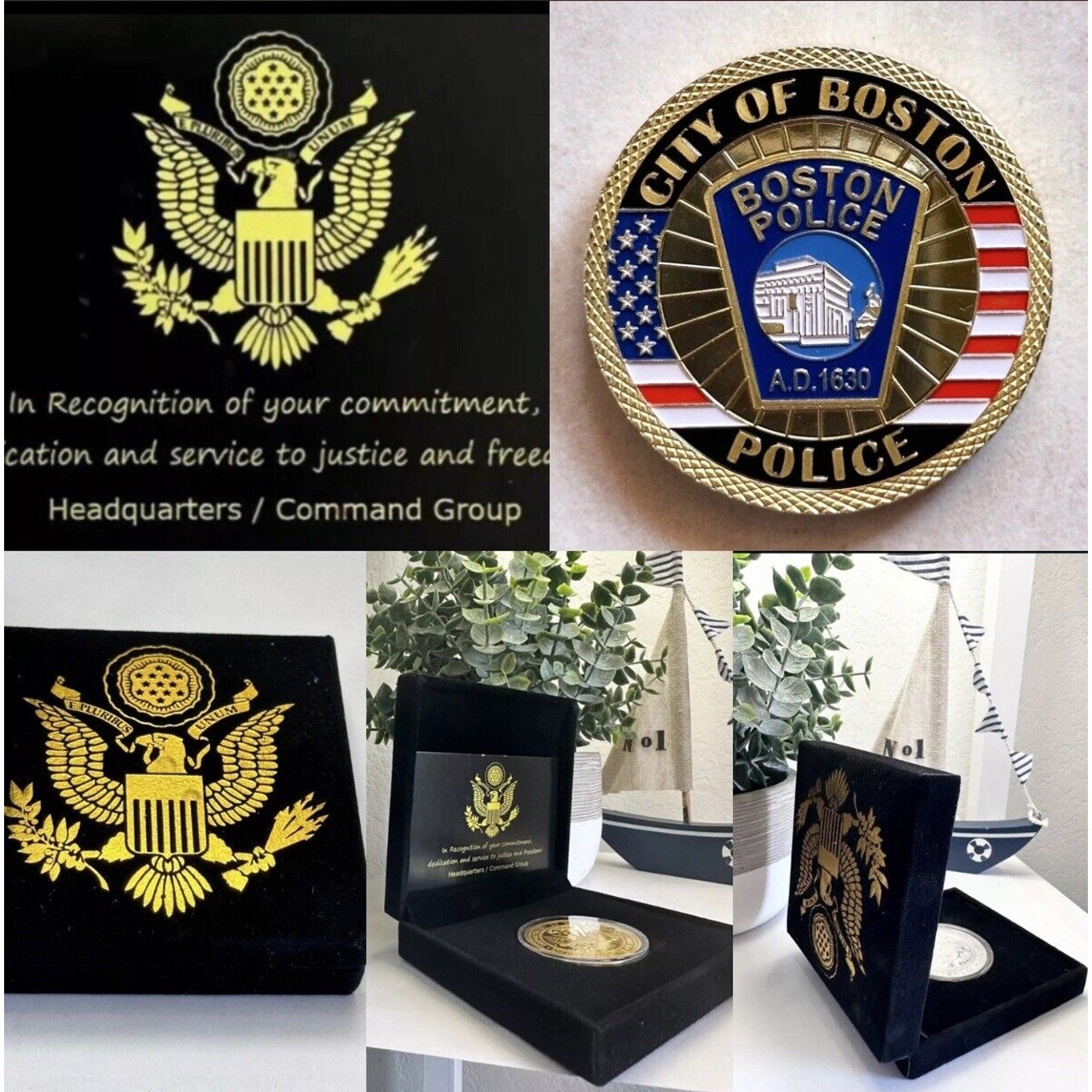 CITY OF BOSTON POLICE Office DEPT Challenge Coin