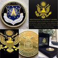 AIR FORCE SPACE COMMAND Challenge Coin With Retirement Award