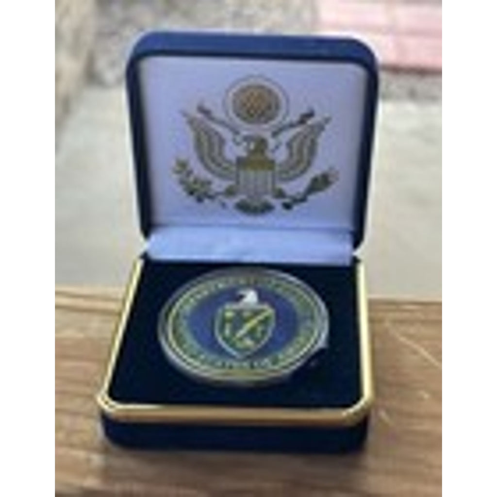 Copied - Department of Energy (DOE) Challenge Coin With Blue Velvet Case. Fast Shipping!