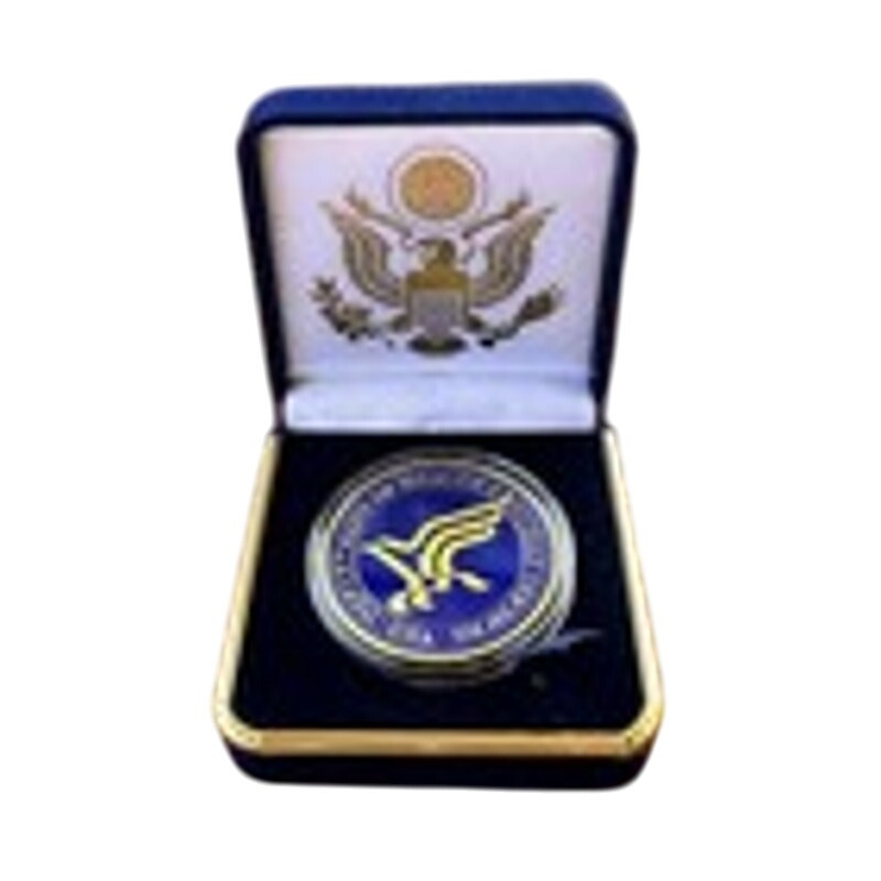 Department of Energy (DOE) Challenge Coin With Blue Velvet Case. Fast Shipping!