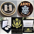 2pcs Army Rank Captain O-3 And SF Airbonrn Military CHALLENGE COINS